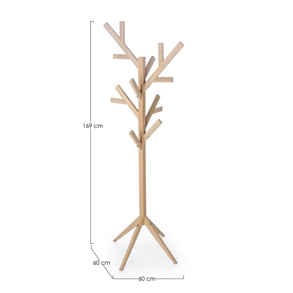 Appendiabiti in Legno Marrone Moderno da Interno - ORIZZONTE