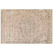Tappeto in cotone beige 200 x 300 cm con effetto invecchiato stile orientale camera da letto soggiorno