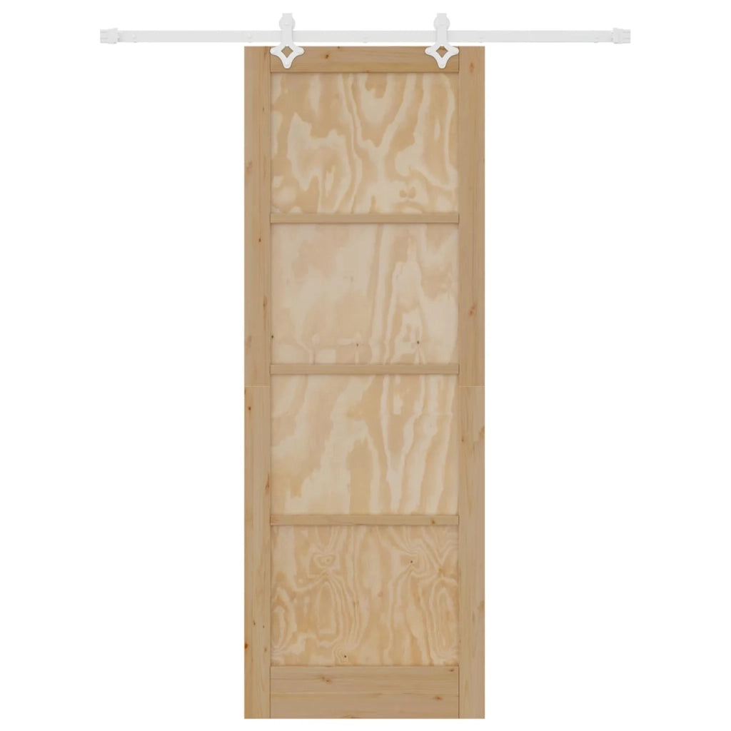 Porta scorrevole Naturale e Bianco 83 x 232 cm