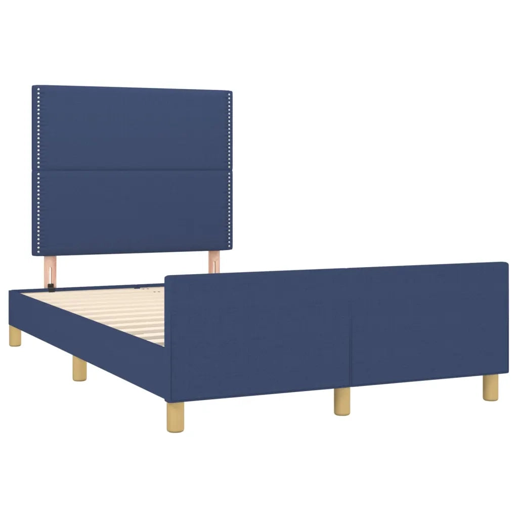 Giroletto senza Materasso Blu 120x190 cm in Tessuto