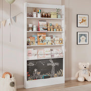 Libreria - Xylo - 4 ripiani + appendiabiti, 100x10x180cm, anti-ribaltamento