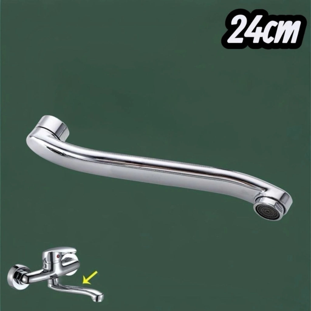 Canna di ricambio cromata per miscelatore rubinetto a muro cucina vasca 24CM