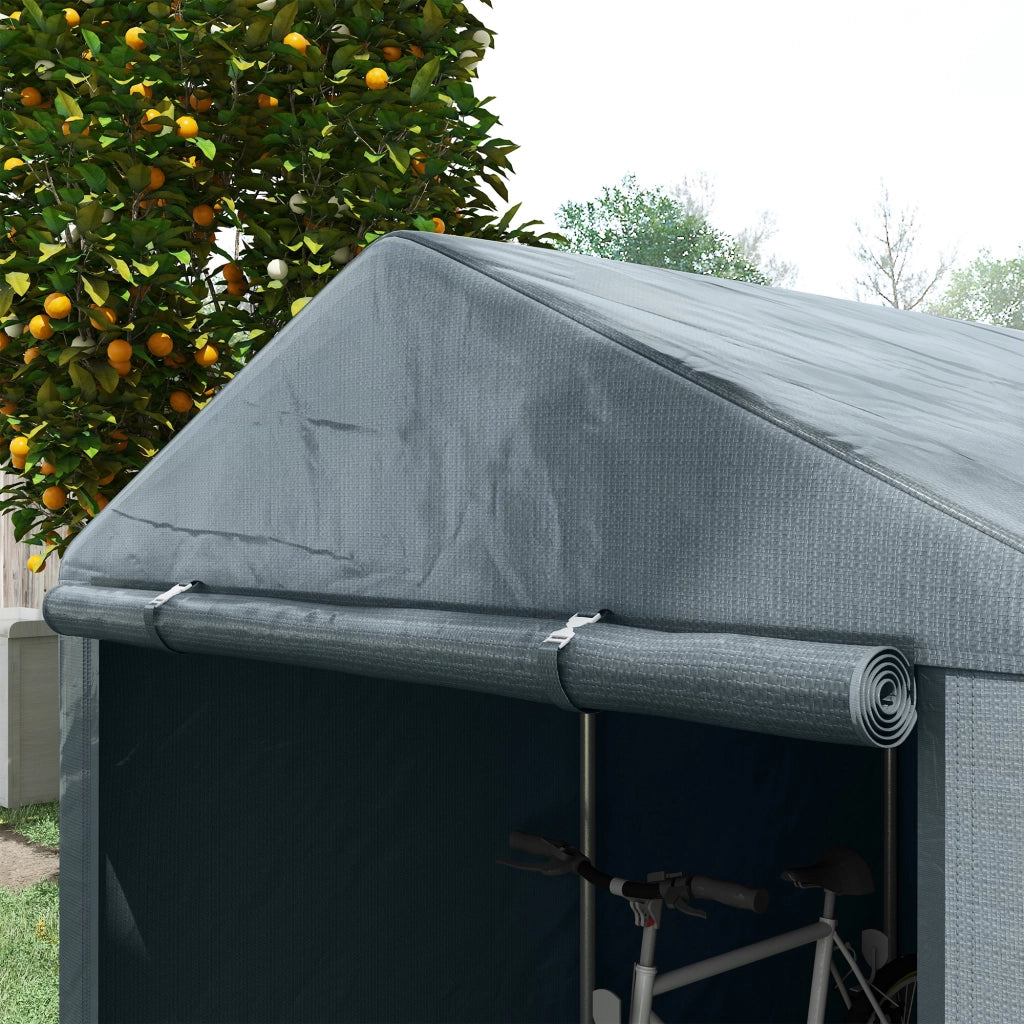 Capanno per Attrezzi e Tenda Garage ¨C zephmum ¨C Grigio Scuro 1.6x2m