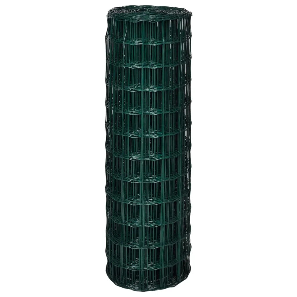 Recinzione da Giardino | Recinzione Europea in Acciaio 25 x 1,2 m Verde