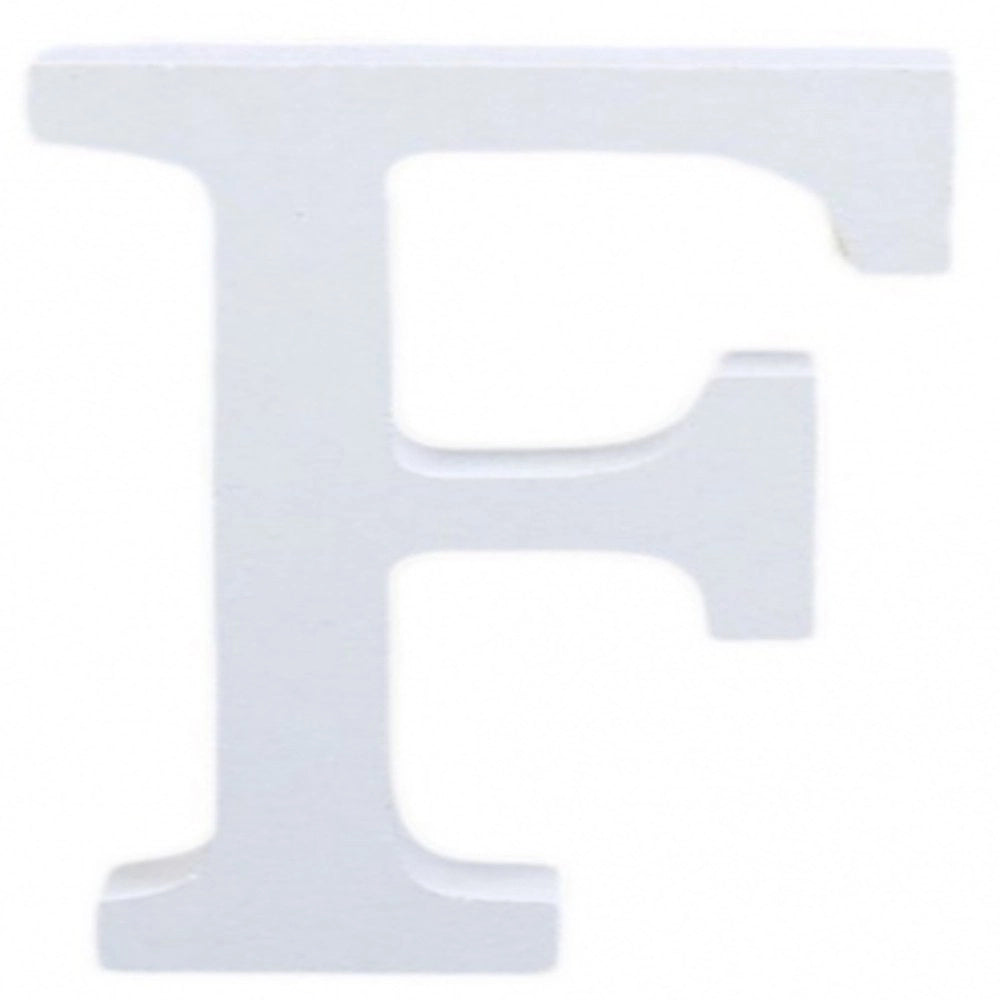 Trade Shop - Lettere Alfabeto Lettera F In Legno Bianco H 11 Cm Decorazione Arredo Wedding -
