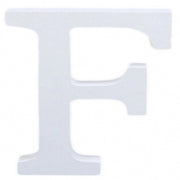 Trade Shop - Lettere Alfabeto Lettera F In Legno Bianco H 11 Cm Decorazione Arredo Wedding -