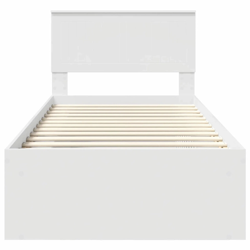 Struttura del letto Bianco 90 x 190 cm Pino massello