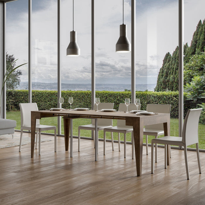 Consolle Allungabile 90-302x42x77 cm in Nobilitato Marrone