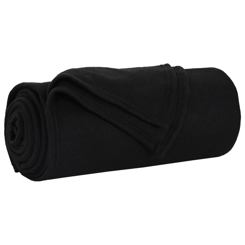 Coperte da Pile 24 pz Nero 170 x 130 cm Panno