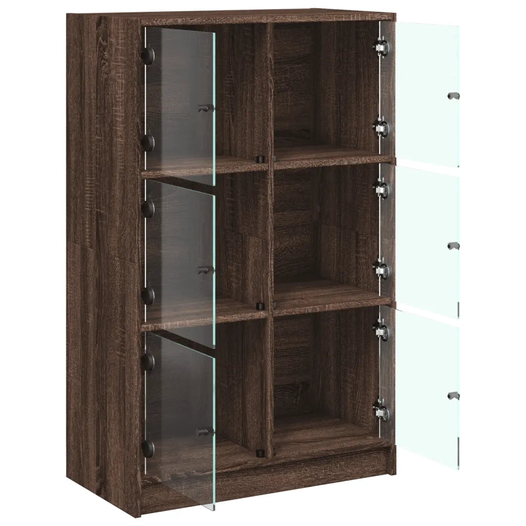 Credenza con Ante Rovere Marrone 68x37x109 cm Legno Multistrato 3295856