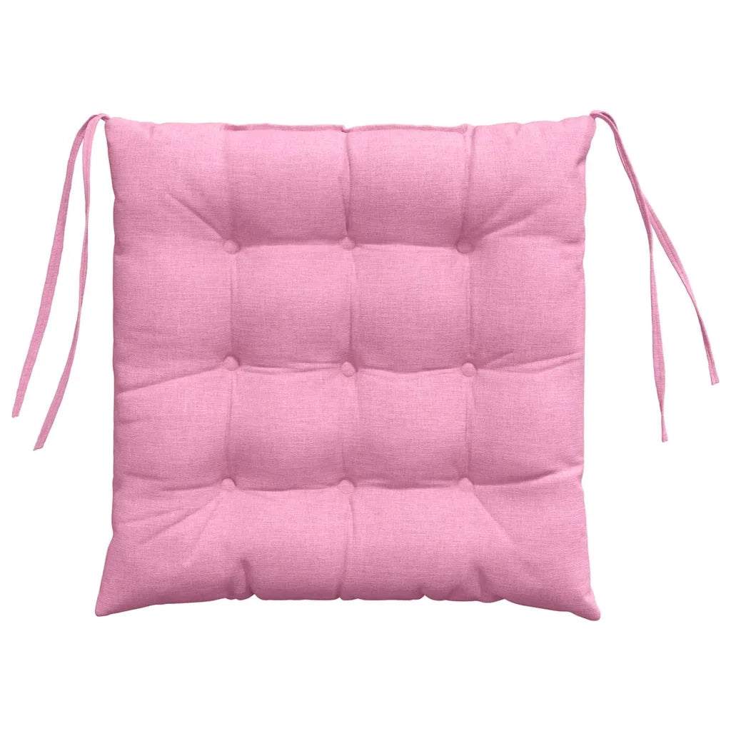 Cuscini per Seduta 4 pcs Rosa 40 x 40 x 6 cm Tessuto