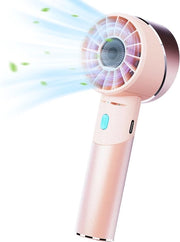 Ventilatore Portatile Mini USB Ricaricabile con 4 Velocità e 16 Ore di Durata, Silenzioso e Leggero per Casa, Ufficio e Viaggio Esterno - Rosa
