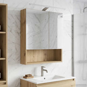Mobiletto per specchio da bagno con porta Rovere Artigianale