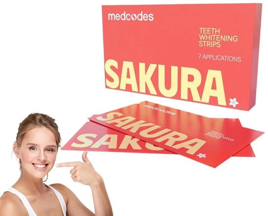 Strisce di Bianchimento per Denti 28 pezzi - Disidratante - Senza Perossido - Profumo di Ciliegio - Comodo - Alito Fresco - Strisce di Bianchimento per Denti