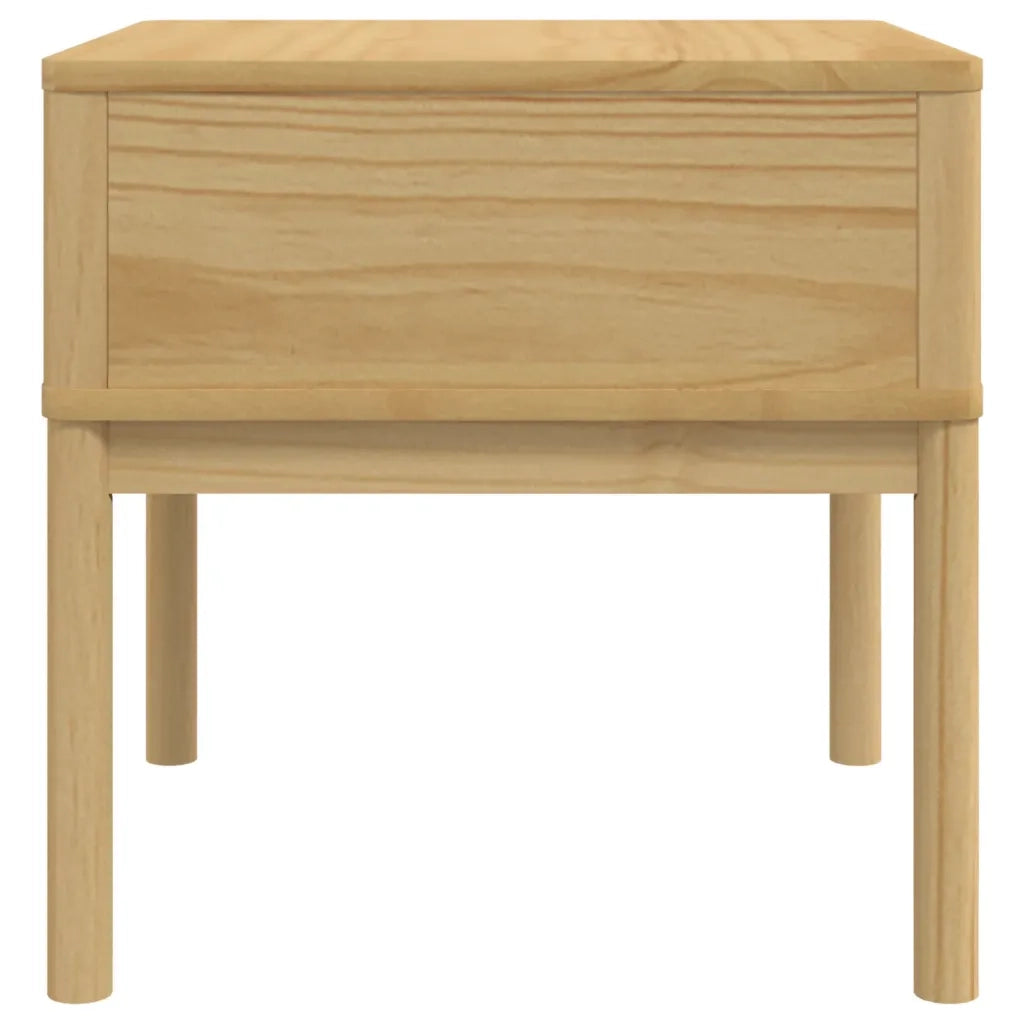 Tavolo per Lampada FLORO 55x55x54 cm Marrone Cera Legno di Pino CFW8782809