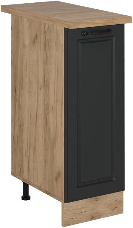 Mobile cucina microonde R-Line, Antracite lucido, 60 cm, per la libera combinazione all'interno di sistemi cucina modulari