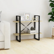 Libreria 2 Ripiani Rovere Sonoma 80x30x70 cm Legno Multistrato 806450
