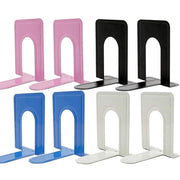 Trade Shop - Set 2 Pz Fermalibri In Metallo Antiscivolo Organizer Da Scrivania Supporto Libri -
