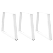 Set di 3 gambe per tavolo da pranzo a forma di V 100 x 72-73,3 cm design moderno con livello regolabile acciaio bianco 02_0056885