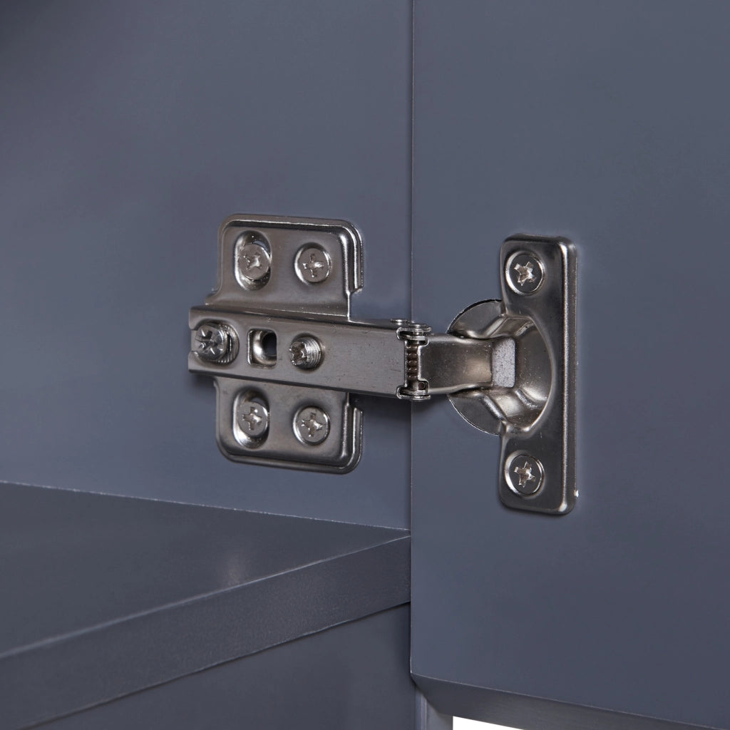 Armadietto Pensile da Bagno Overath 60x30x30 cm Grigio [en.casa]