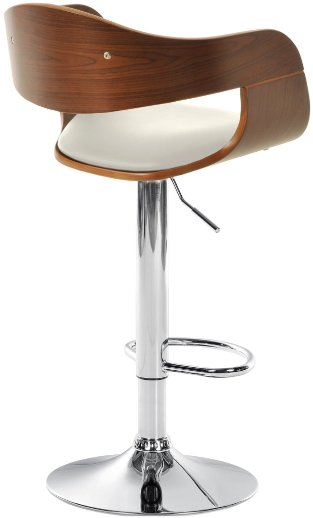 Sgabello Kingston in Similpelle Noce/bianco