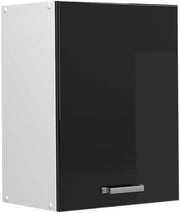 Pensile da cucina R-Line, Nero lucido, 45 cm, per la libera combinazione all'interno di sistemi cucina modulari