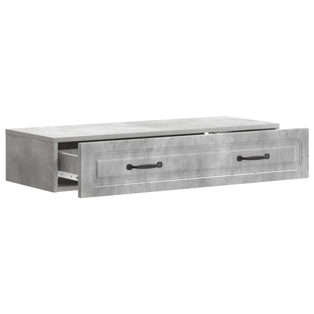 Tavolino da Parete Laterale Grigio Cemento 87,5 x 34,5 x 17 cm 899348