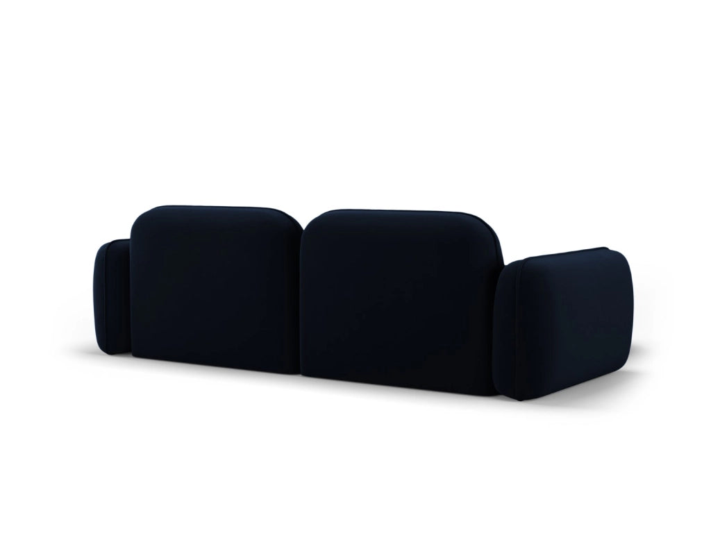 Cosmopolitan Design - Divano angolare modulare sinistro "Sydney" 3 posti in velluto blu reale 