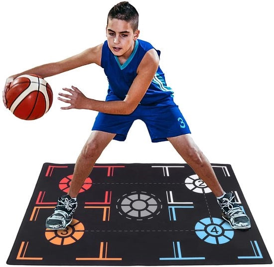 Matrice di allenamento portatile - ripiegabile - antiscivolo - gomma - 67 cm x 92 cm - adatto per bambini fino a 150 cm - matrice da basket