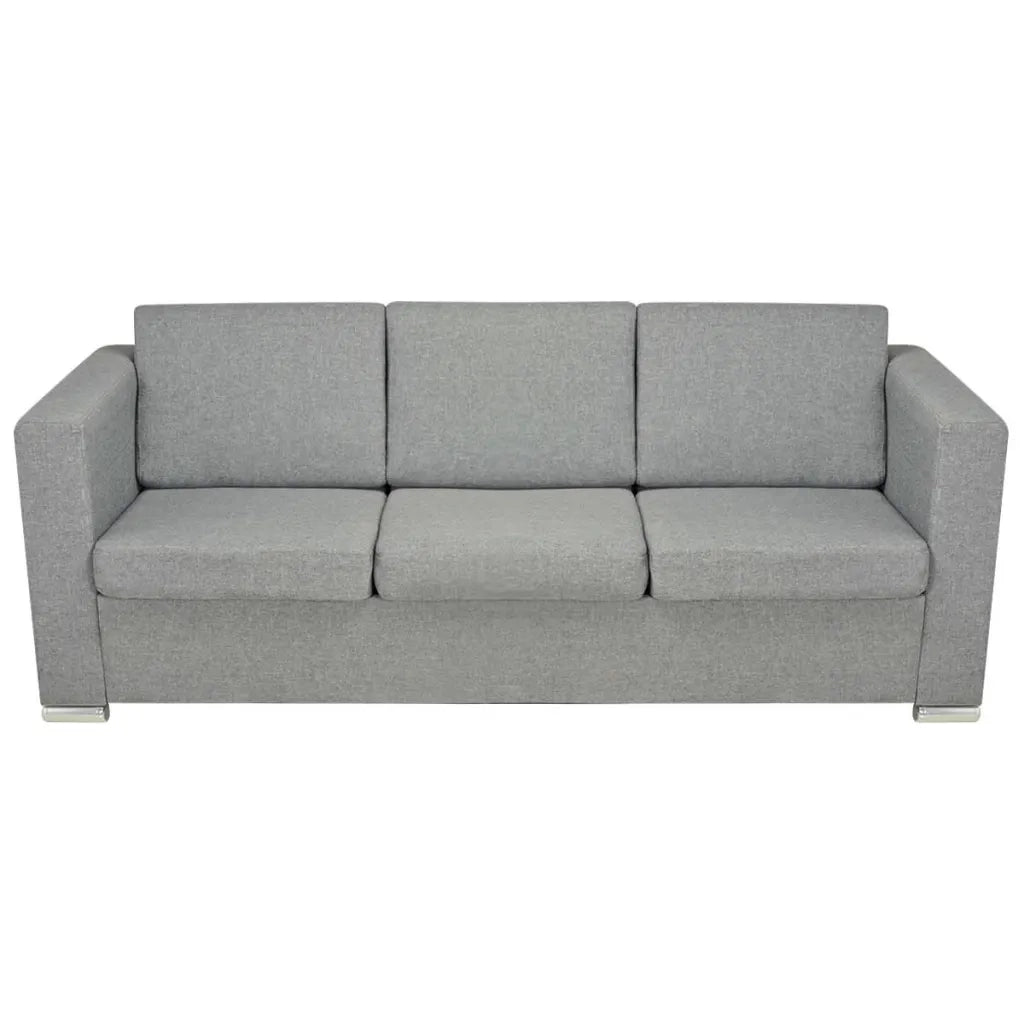 Divano a 3 Posti in Tessuto Grigio Chiaro 243581