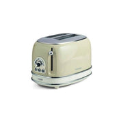 Ariete 155 tostapane vintage 2 fette di pane - con pinze - 6 livelli di tostatura - 810 watt- acciaio inox - linea vintage - beige - ARI155