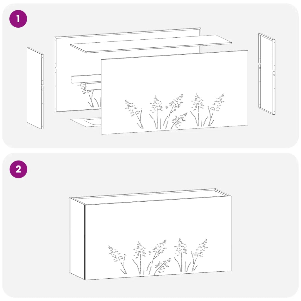 Vaso da giardino Antracite 100 x 30 x 49 cm 8005866