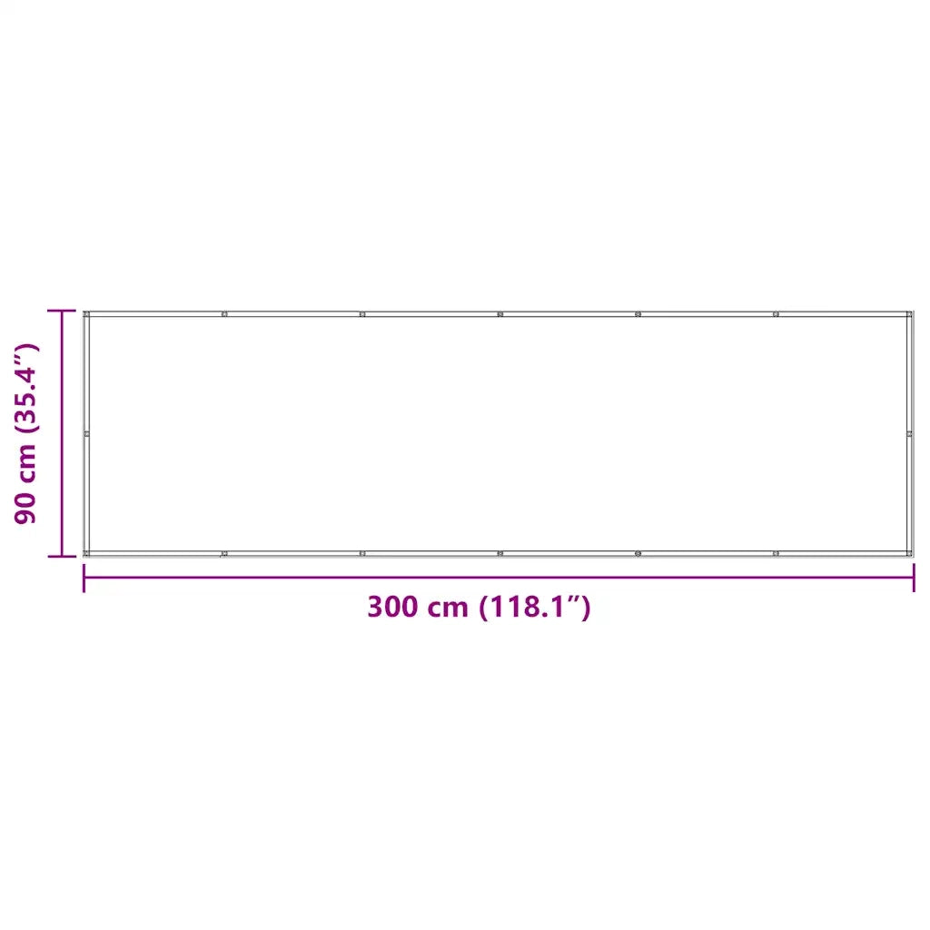 Paravento da Balcone-Pannello per balcone Antracite 90x300 cm in Tessuto Oxford