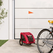 Rimorchio da Bici per Animali Rosso Oxford e Ferro 93950