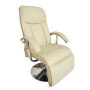Poltrona Massaggiante Bianco Crema in Similpelle cod mxl 32380