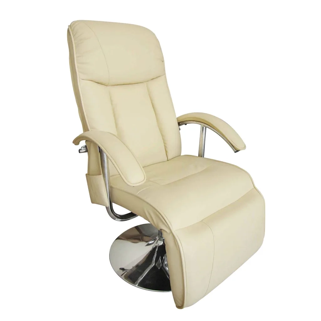 Poltrona Massaggiante Bianco Crema in Similpelle cod mxl 32380