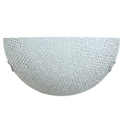 Applique 1xE27 Ganci Cromo Vetro Lastra Diamantino Serigrafato Bianco E-Energy Cassandra