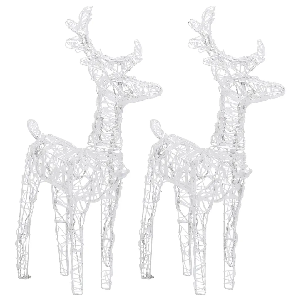Renne di Natale 2 pz Blu 80 LED in Acrilico CFW7310644