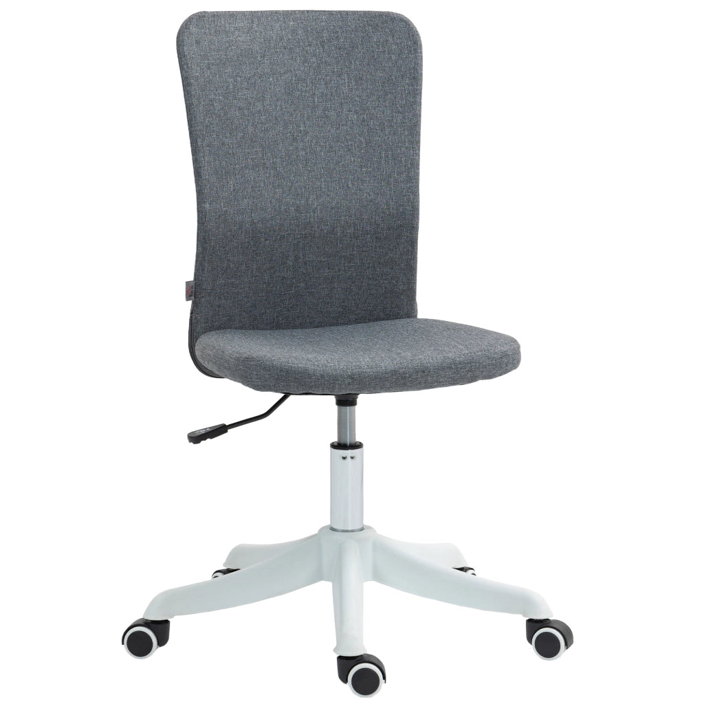 Sedia da Ufficio con Ruote e Schienale Regolabile ¨C Zephmum ¨C Grigio 53x43x85-93 cm