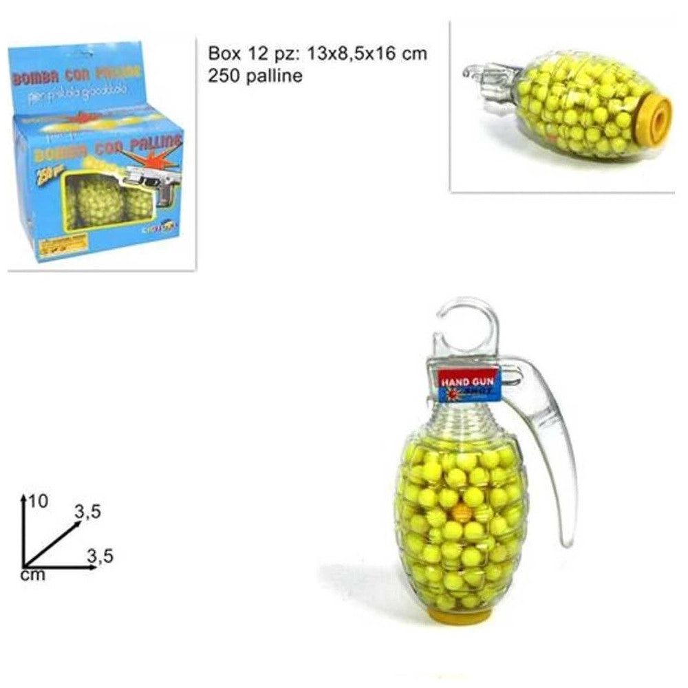 Trade Shop - Bomba 250 Palline Bb Bullets Per Pistole Giocattolo E Softair 6mm -