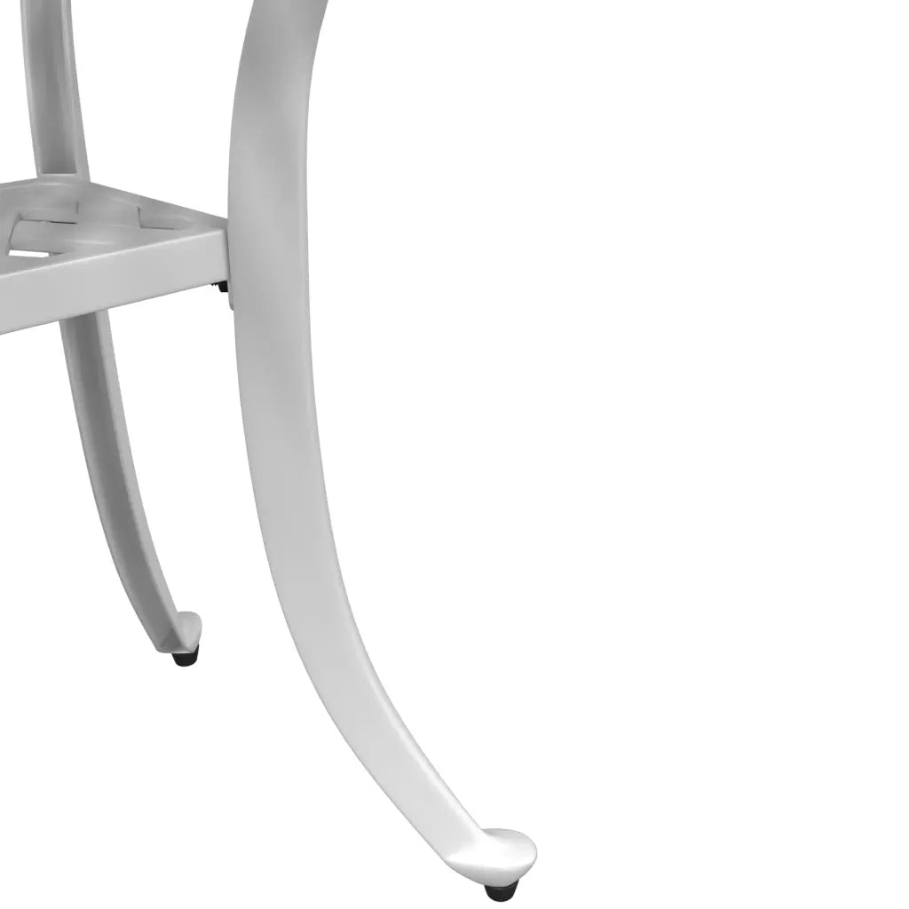 Tavolo da Giardino Bianco Ø48x53 cm in Alluminio Pressofuso 4002825