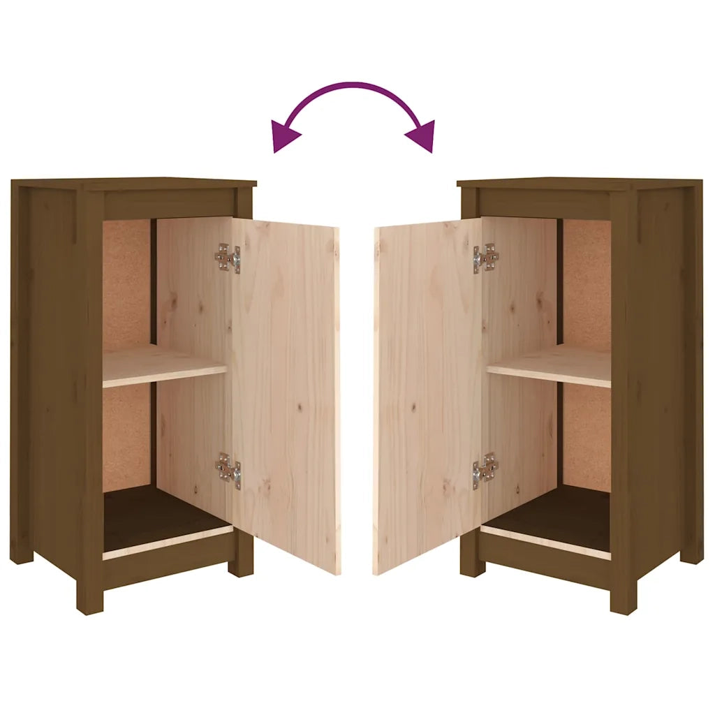 Credenza ambra 39x35x80 cm in Legno Massello di Pino 813730