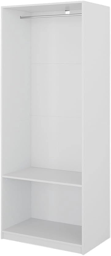 Armadio Elmo, Bianco, 80 x 200 cm, per una conservazione flessibile di diversi capi di abbigliamento