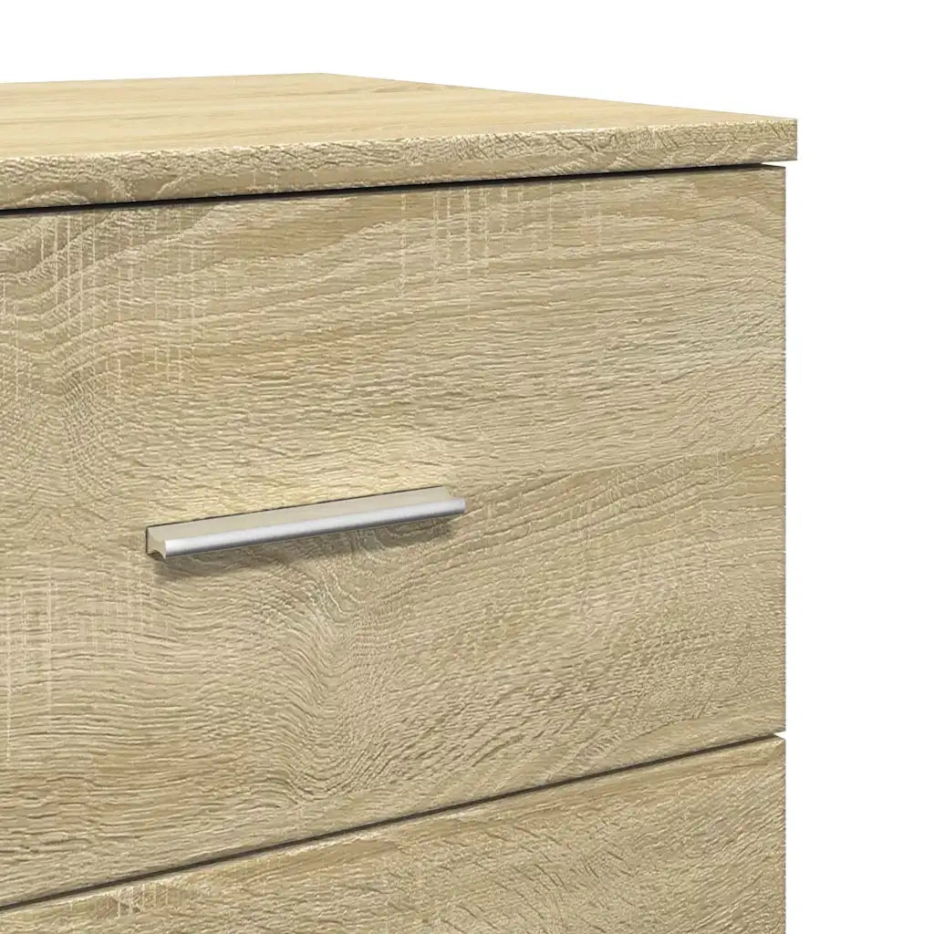 Comodini 2 pz con 2 Cassetti Rovere Sonoma 40x36x50 cm