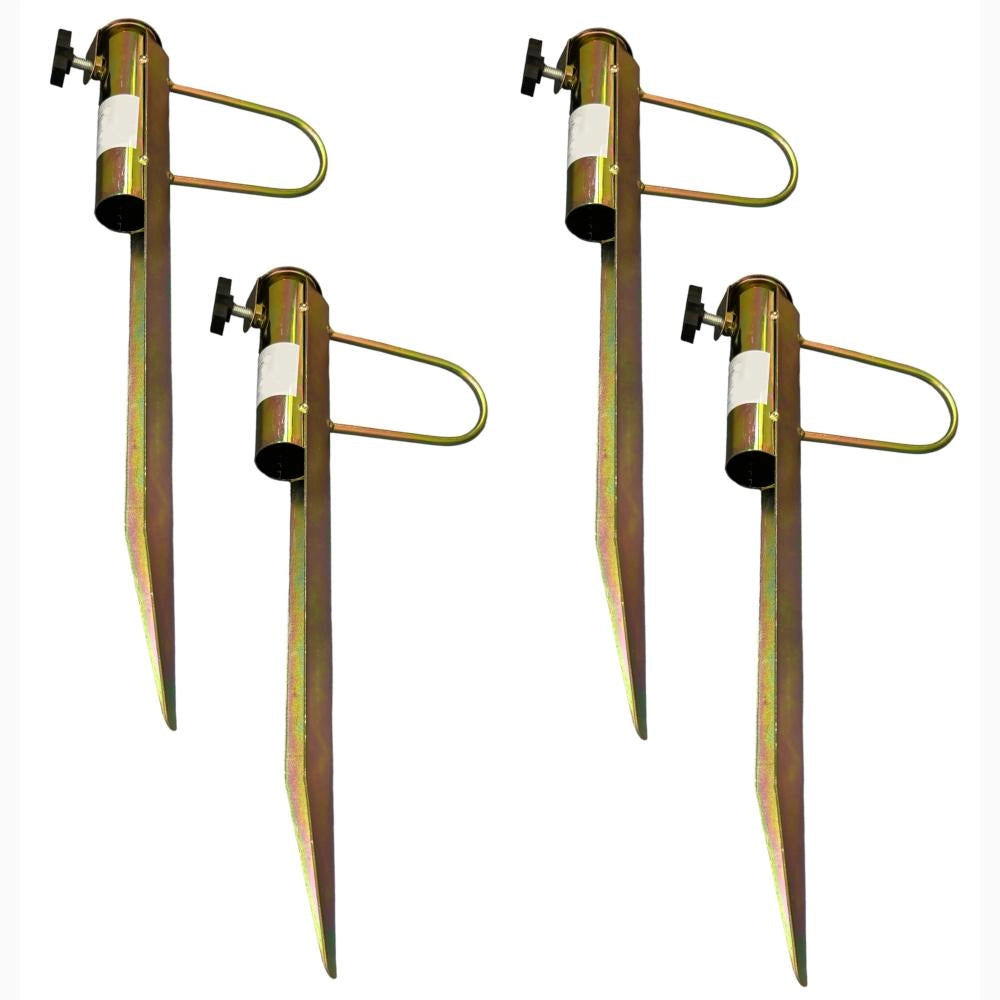 Kit 4 pezzi Picchetto per Ombrellone da Spiaggia in Acciaio Tropicalizzato 42 cm Ø 32/22 mm