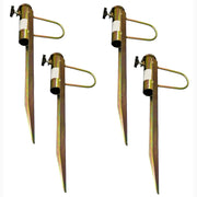Kit 4 pezzi Picchetto per Ombrellone da Spiaggia in Acciaio Tropicalizzato 42 cm Ø 32/22 mm