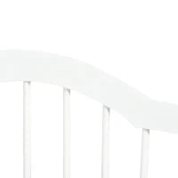 Cancellino per Cani Pieghevole a 3 Sezioni in Legno, 154.5x29.5x61cm, Bianco