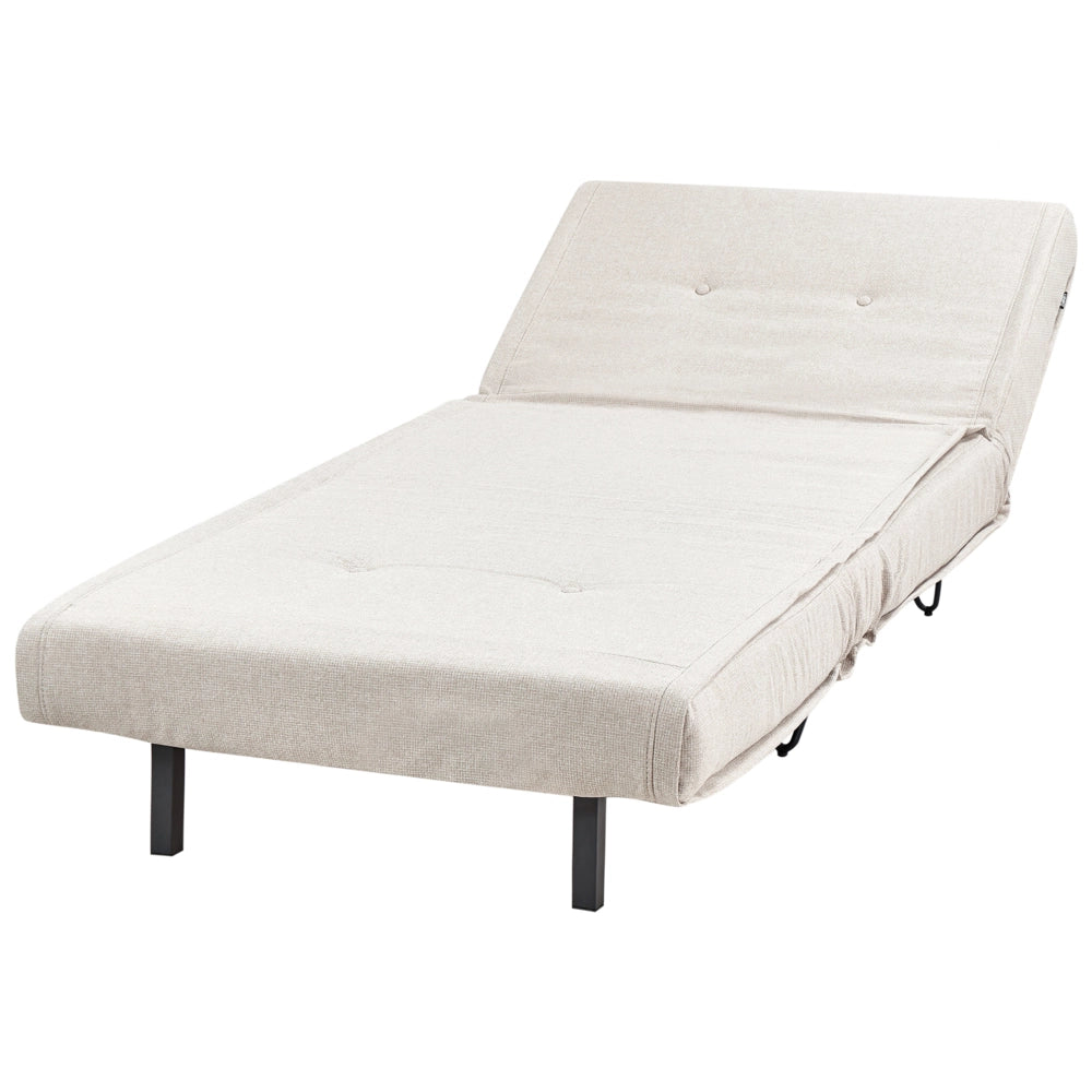 Divano Letto ad 1 Posto In Tessuto beige chiaro stile elegante glamour
