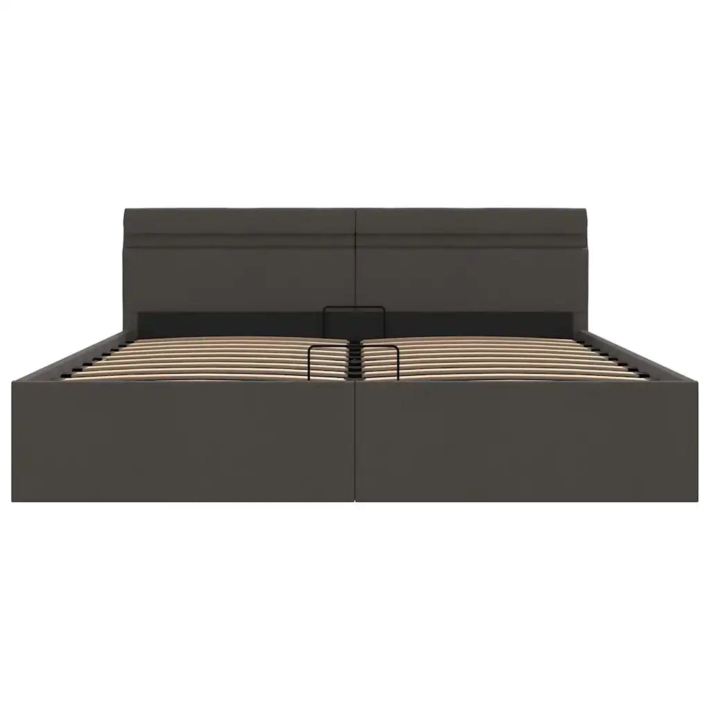 Letto Idraulico Contenitore LED Grigio Scuro Tessuto 180x200cm  cod mxl 62601