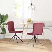 Sedie da Pranzo 2 pz Rosso Vino in Tessuto 4101235